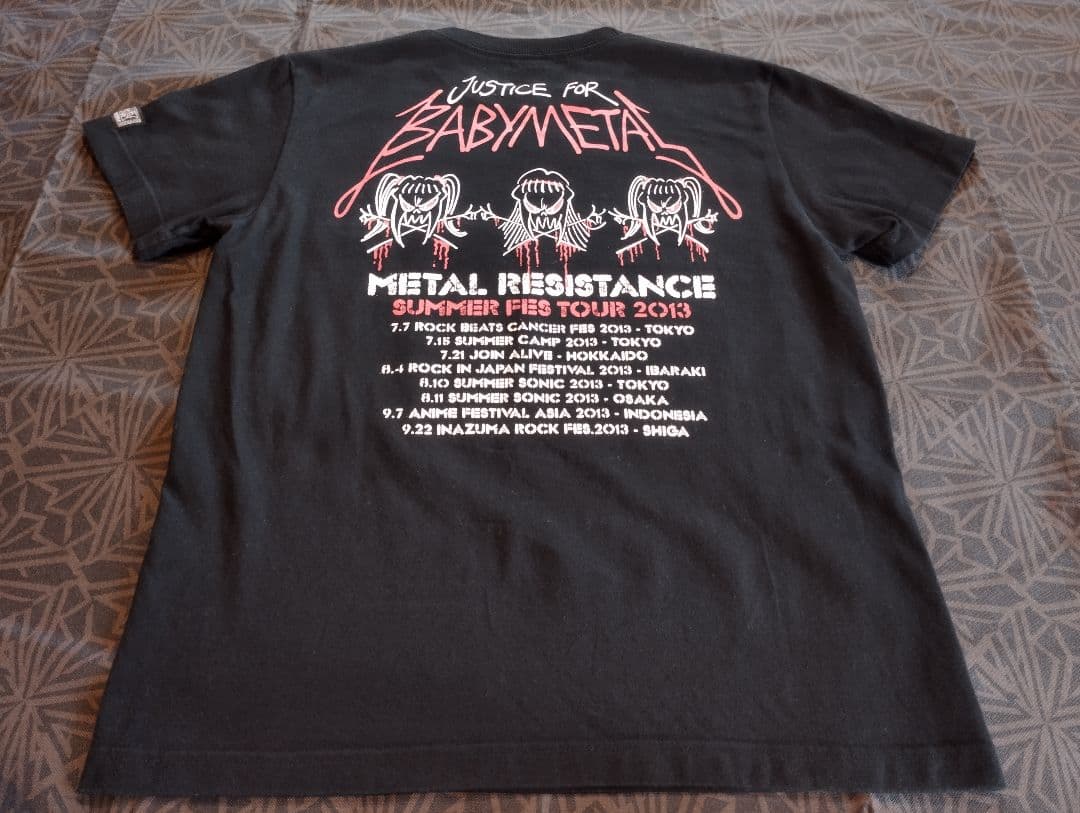 BABYMETAL SUMMER FES 2013 メタリカオマージュ Tシャツ｜BABYL