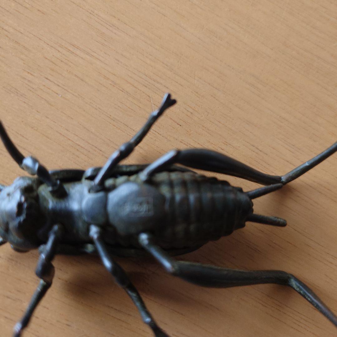 銅製 蟋蟀 こおろぎ 自在安の介 在銘