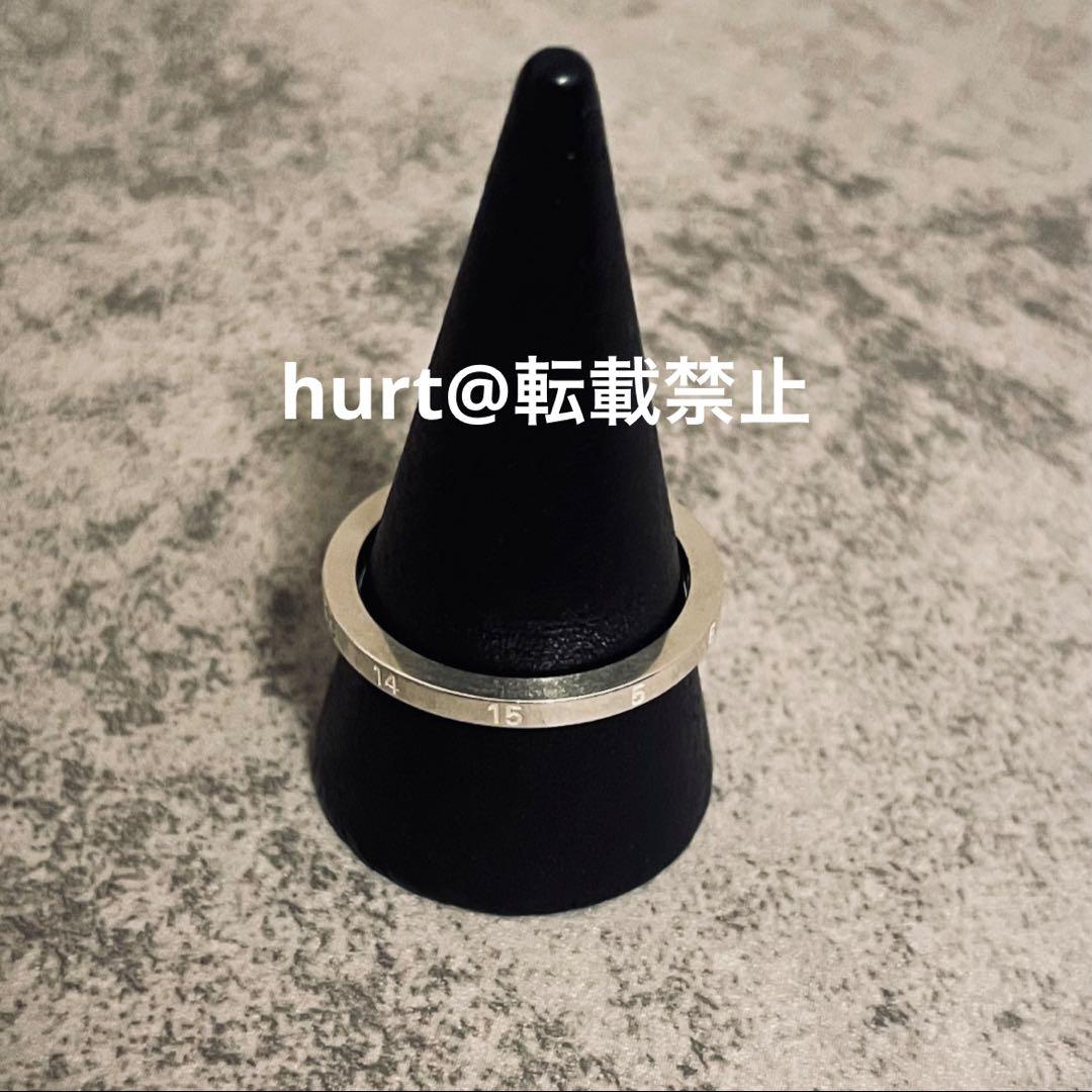 【新品外箱あり】メゾンマルジェラ ナンバリング スリム リング 16号相当