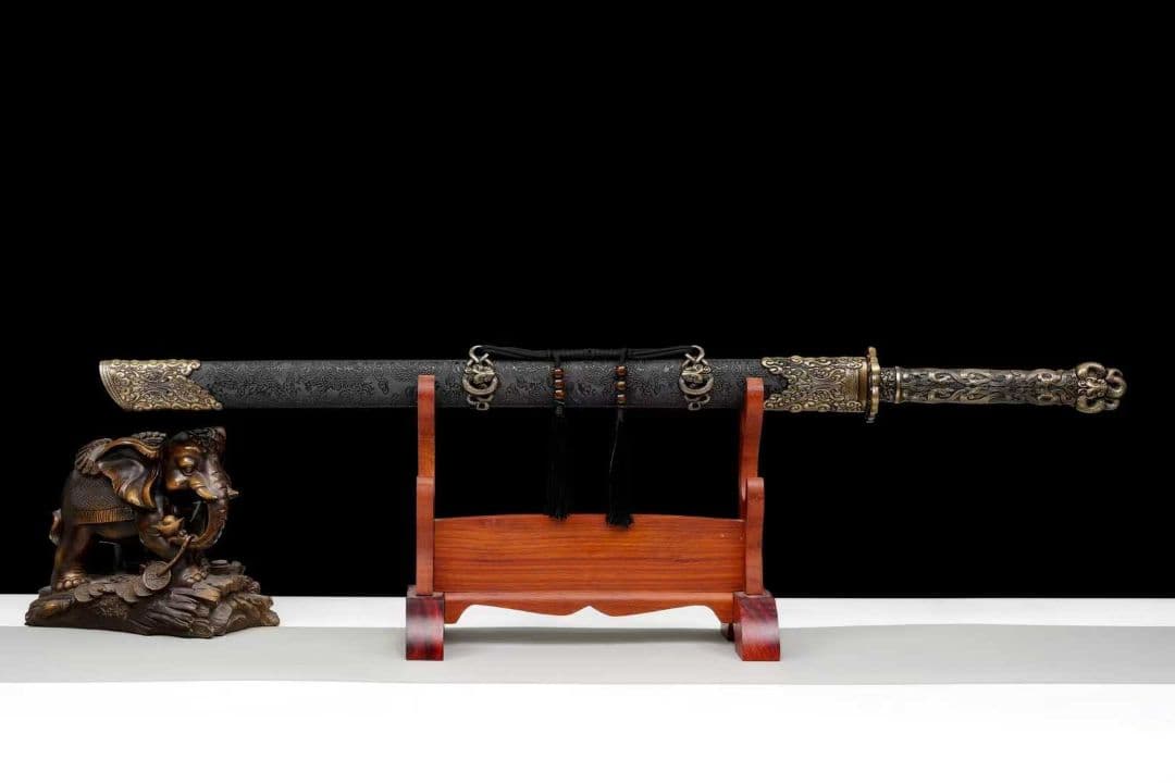 【墨影唐刀】古兵器 武具 刀装具 日本刀　模造刀 居合刀 武士道 鑑賞用 美術刀