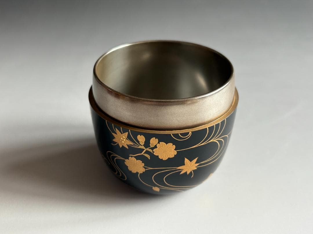 薄茶器 道場宗廣 雲錦蒔絵 内銀 大棗 尋牛斎書付 茶道具 表