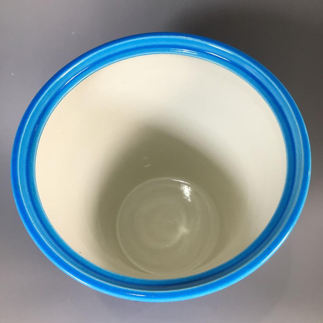 N665 水指 『平安 手塚祥堂造』『即中斎好写』『浅黄交趾』『末広