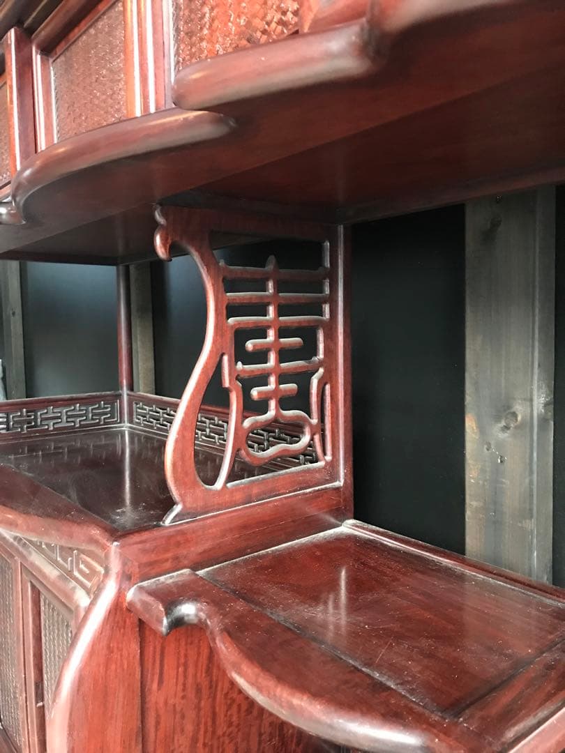 茶棚 アンティーク家具 唐木 花梨 紫檀 収納棚 中国家具 古美術品