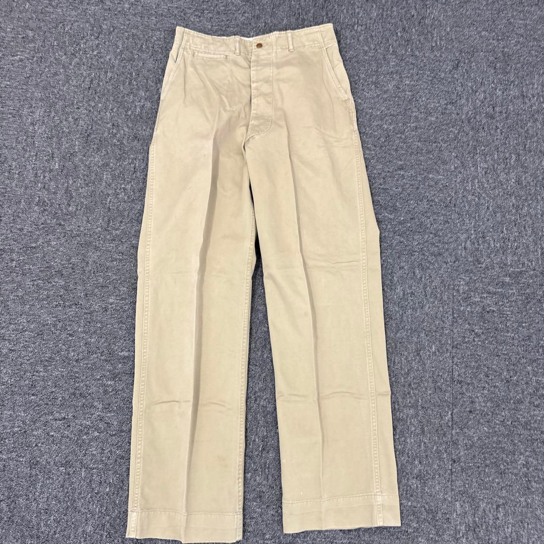 【米軍実物50s US ARMY M-45カーキチノパン32×35 1951年製 楽天市場】50s 米軍実物 U.S.ARMY M-45カーキ チノパンツ チノ