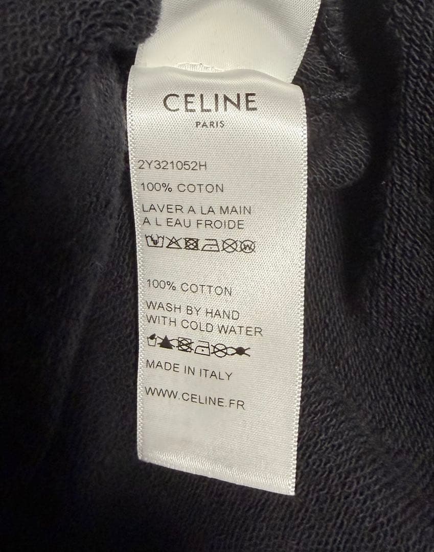 CELINE｜ブラック フード付きパーカー｜正規品｜Sサイズ｜美品
