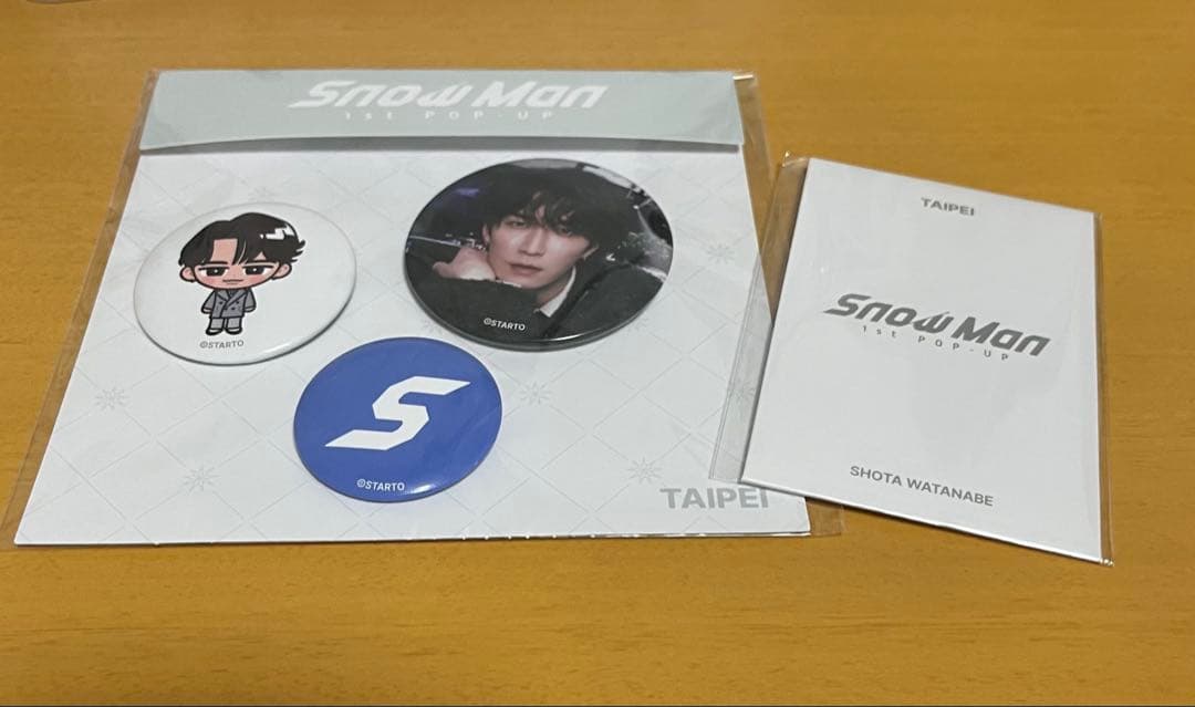 Snow Man ポップアップ 缶バッジ•フォトカードCセット TAIPEI限定