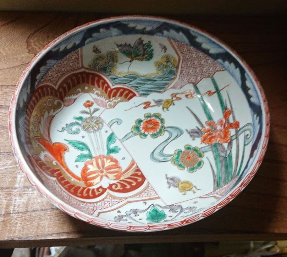 古伊万里三つ丼セット二重高台