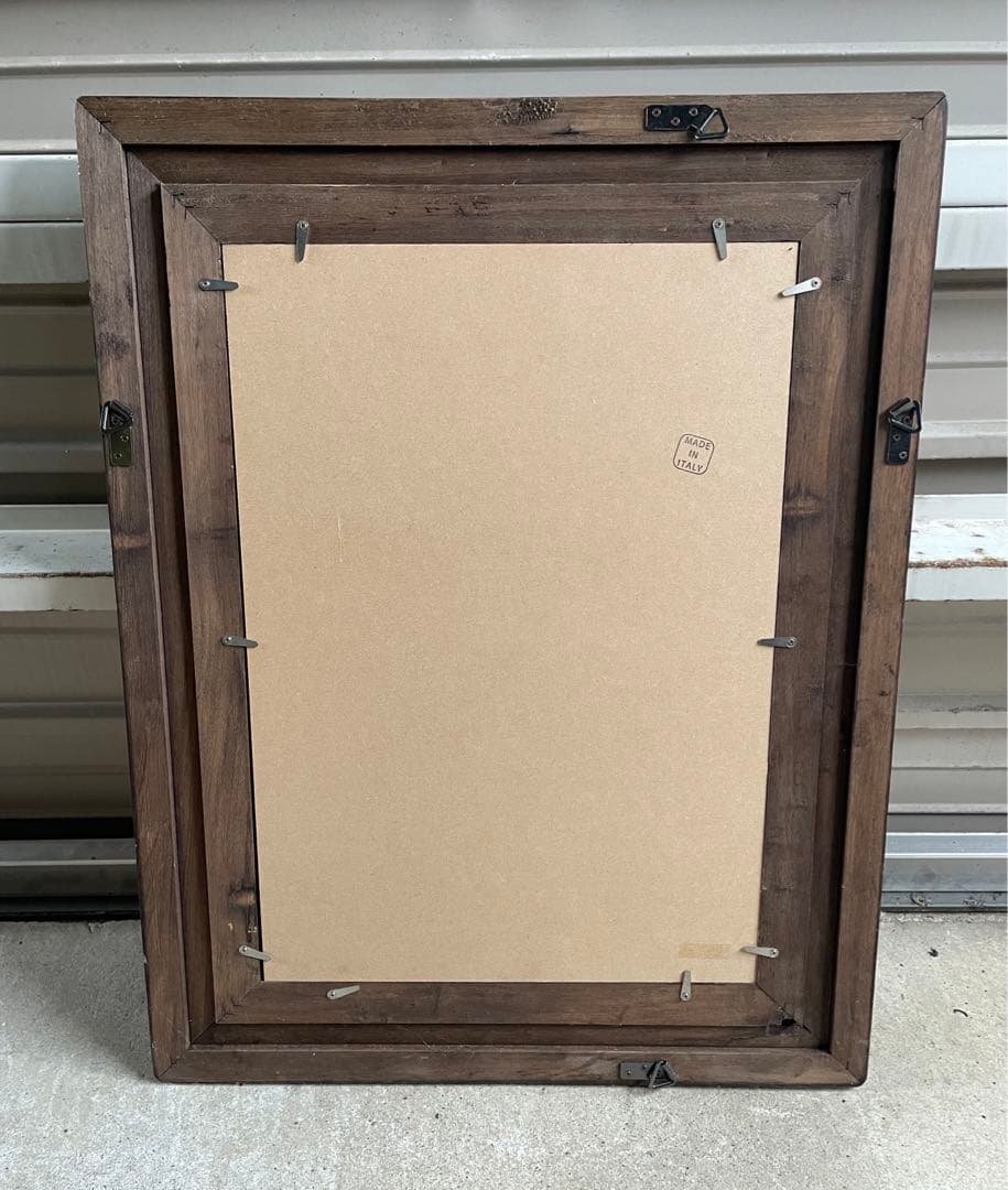 ビンテージ/イタリア製/ウッドフレーム/額縁/金縁/大型/壁掛け/店舗什器