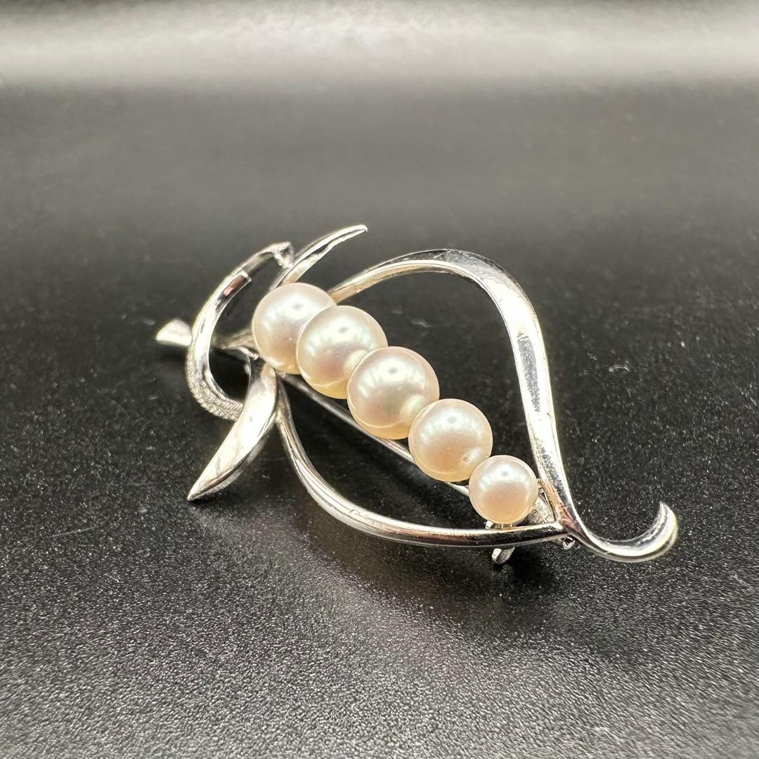 極美品✨ MIKIMOTO ミキモト パール ブローチ ロゴ 刻印 1284