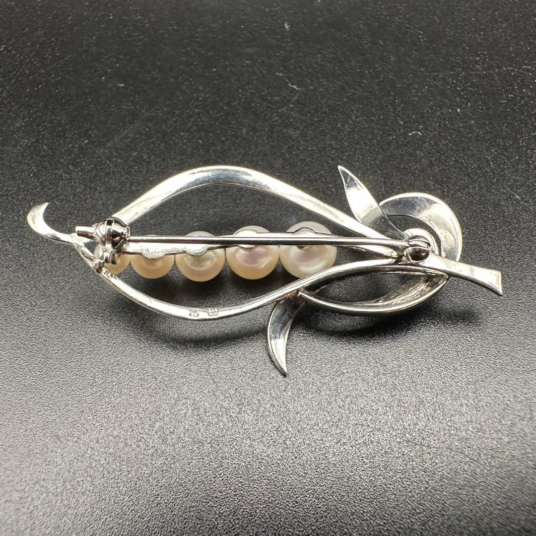 極美品✨ MIKIMOTO ミキモト パール ブローチ ロゴ 刻印 1284