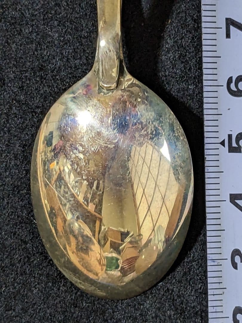 ♦猫 彫金 犬張子 ベビースプーン 子供赤ちゃん縁起物 銀製 銀SILVER