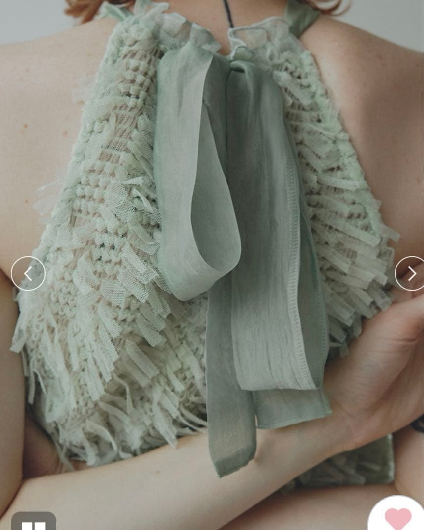 SNIDEL フリルカットブラウス SWCT244014 ライム