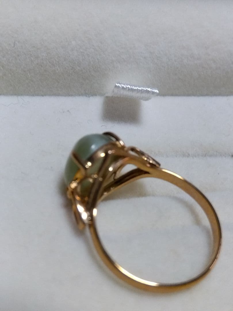 キャッツアイリング 18K ゴールド 鑑定書付