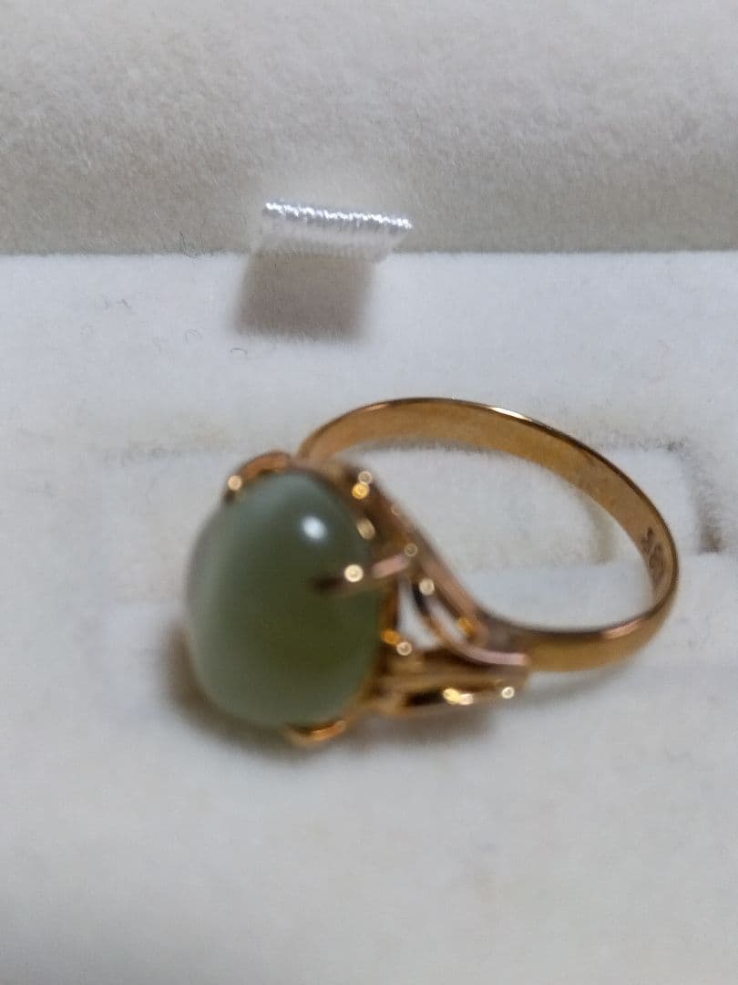 キャッツアイリング 18K ゴールド 鑑定書付