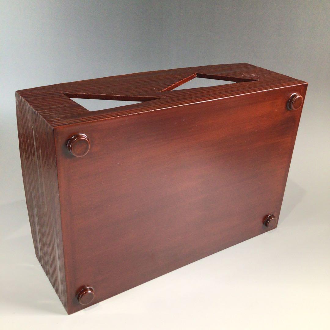 Ｐ７４５　莨盆　『修斉作』『即中斎好』『鱗透し』『煙草盆』　共箱　茶道具　喫煙具