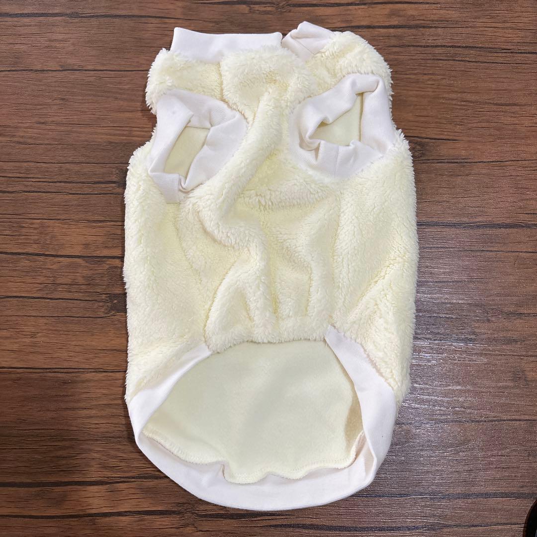ふわふわトレーナー 犬服イヌノハナLサイズイエロー