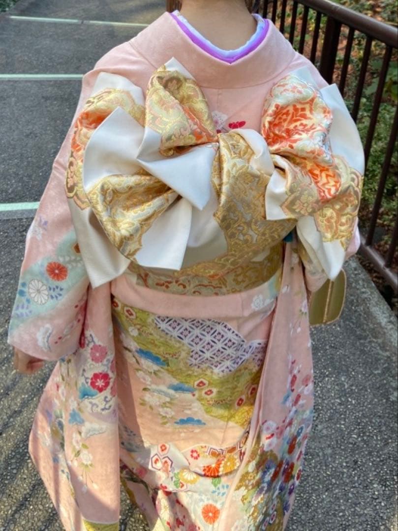 振袖セット 京友禅 金彩加工 古典柄 薄ピンク 川島織物 - メルカリ