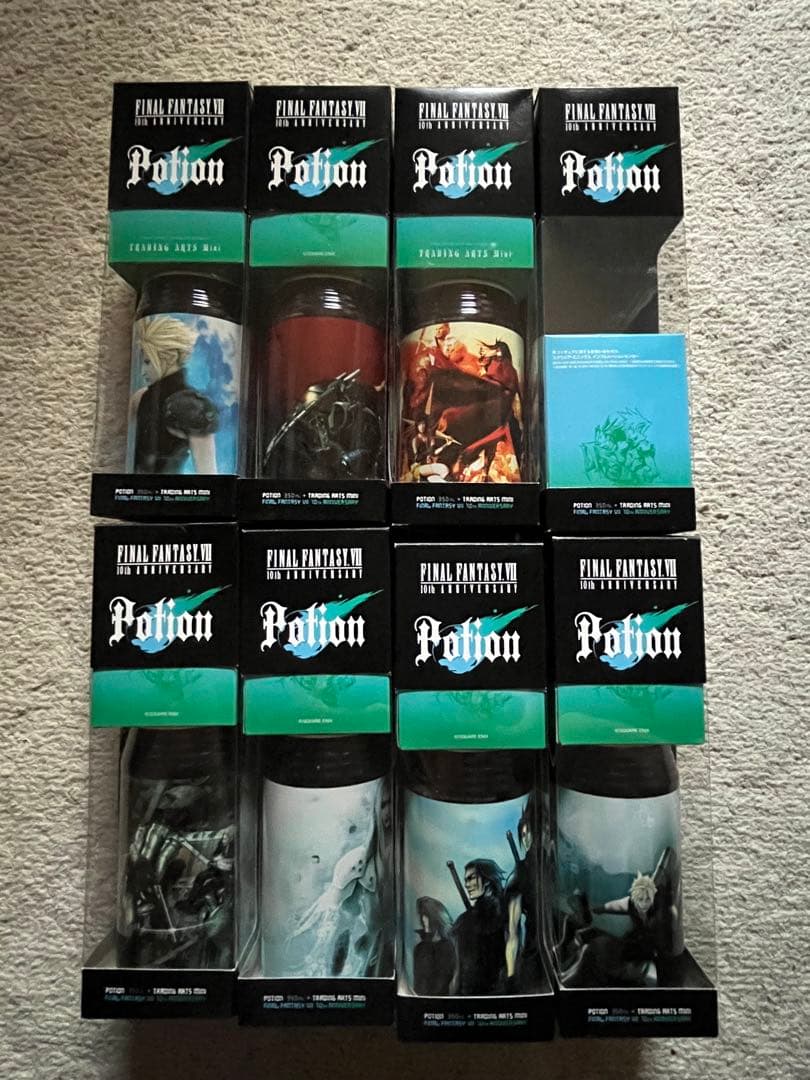 FINAL FANTASY VII ポーション 未開封フィギュア8種、缶7種