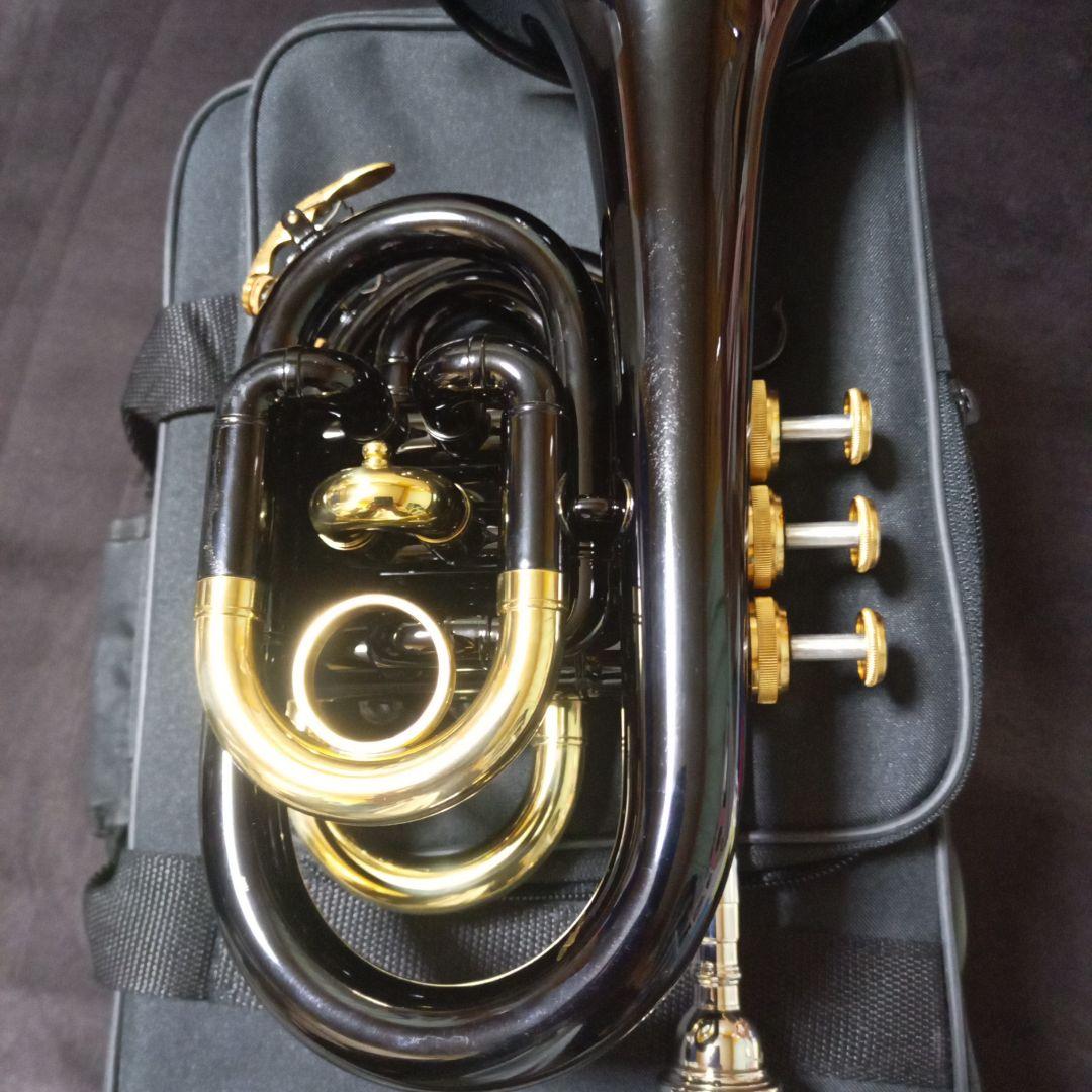 J.マイケル ポケットトランペット TR-400PCL 黒 ボタン アワビ柄