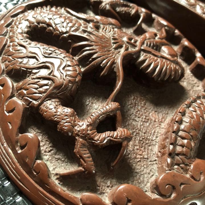 究極の古美術◼️蔵から超デカイ龍のスズリが出てきました！硯、書道具