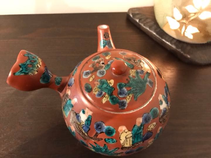 骨董品】九谷焼 木米 急須1個・蓋付茶碗2個・湯呑茶碗4