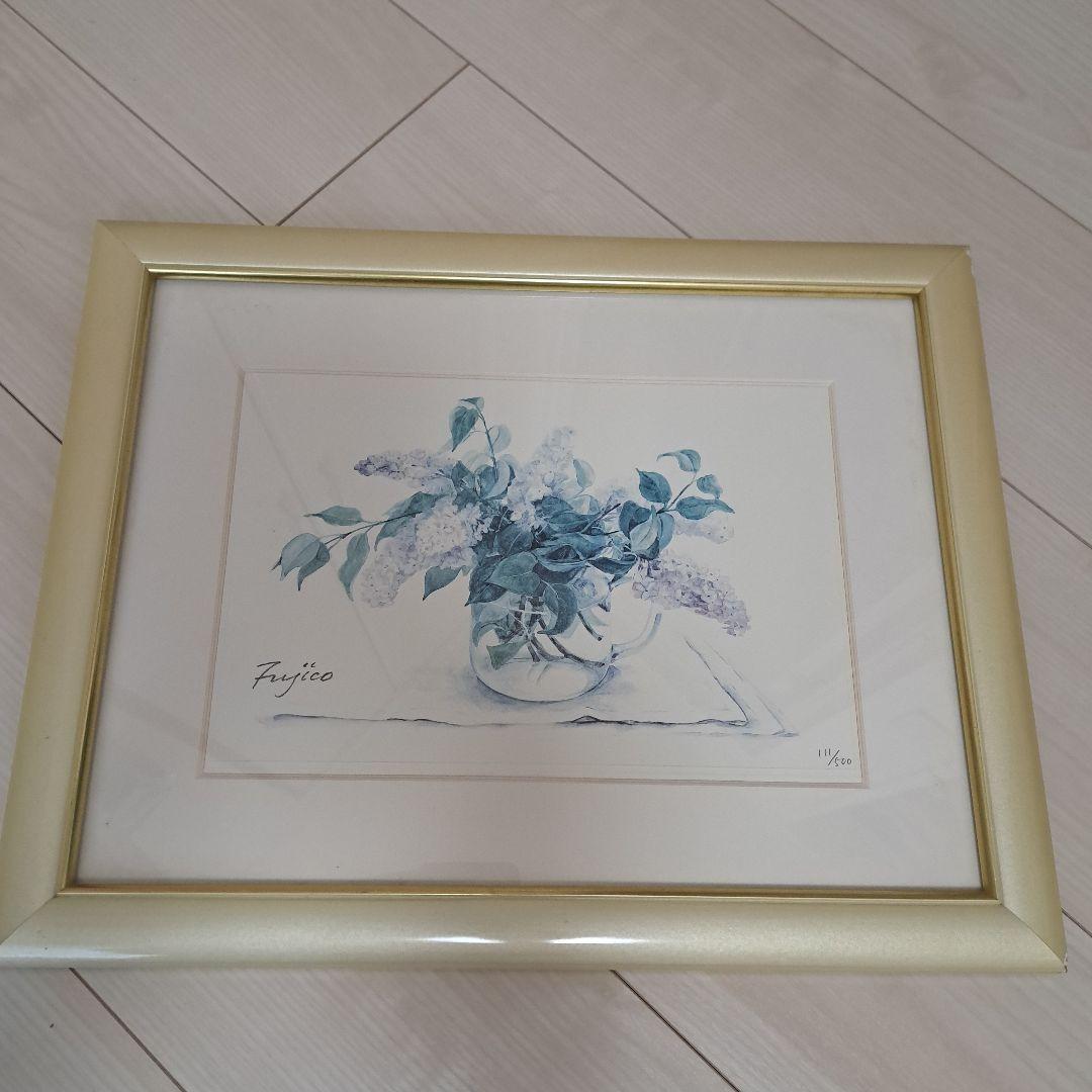 橋本不二子 Fujico 水彩画 花瓶の花 111/500 - メルカリ