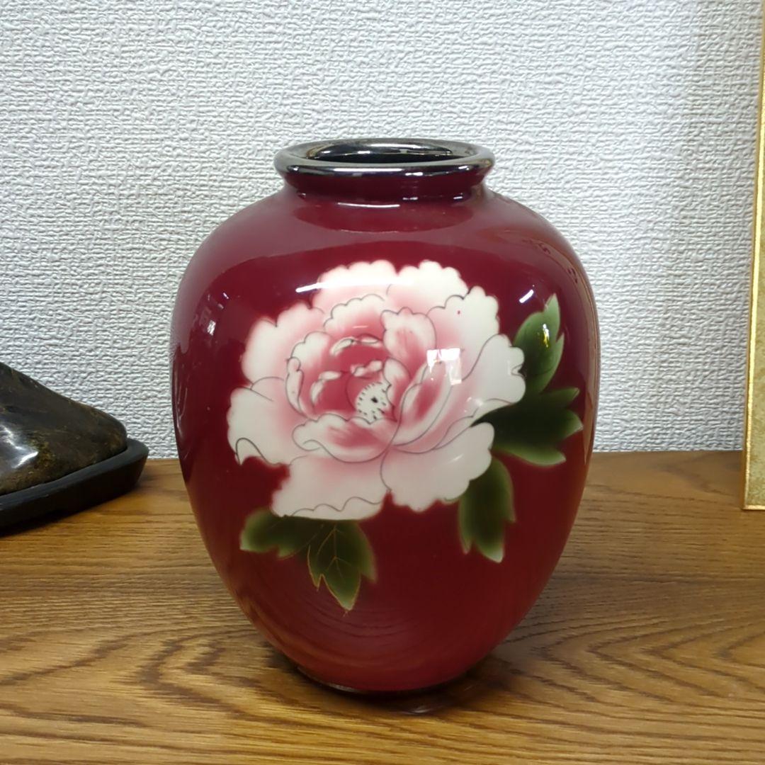 美しい花柄の陶器花瓶2点セット (A00053) - メルカリ