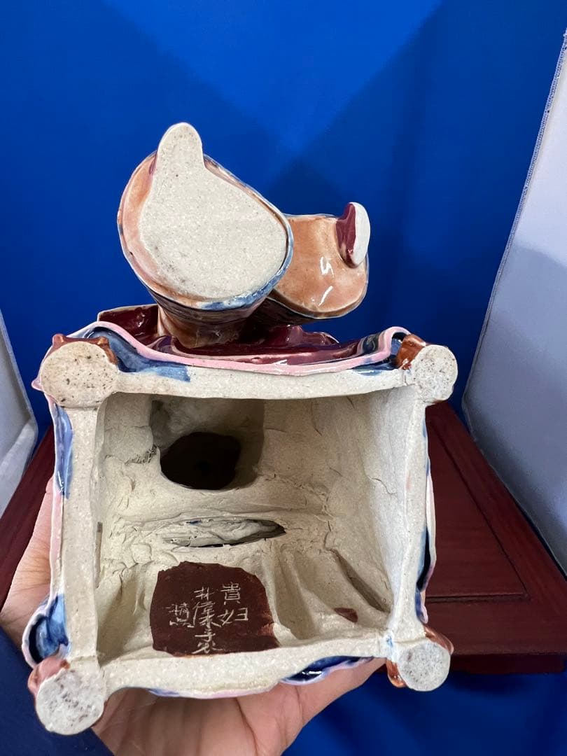 中国古美術/置物 【貴婦像，林偉東手製 ，精品】稀少品 石湾陶瓷公仔