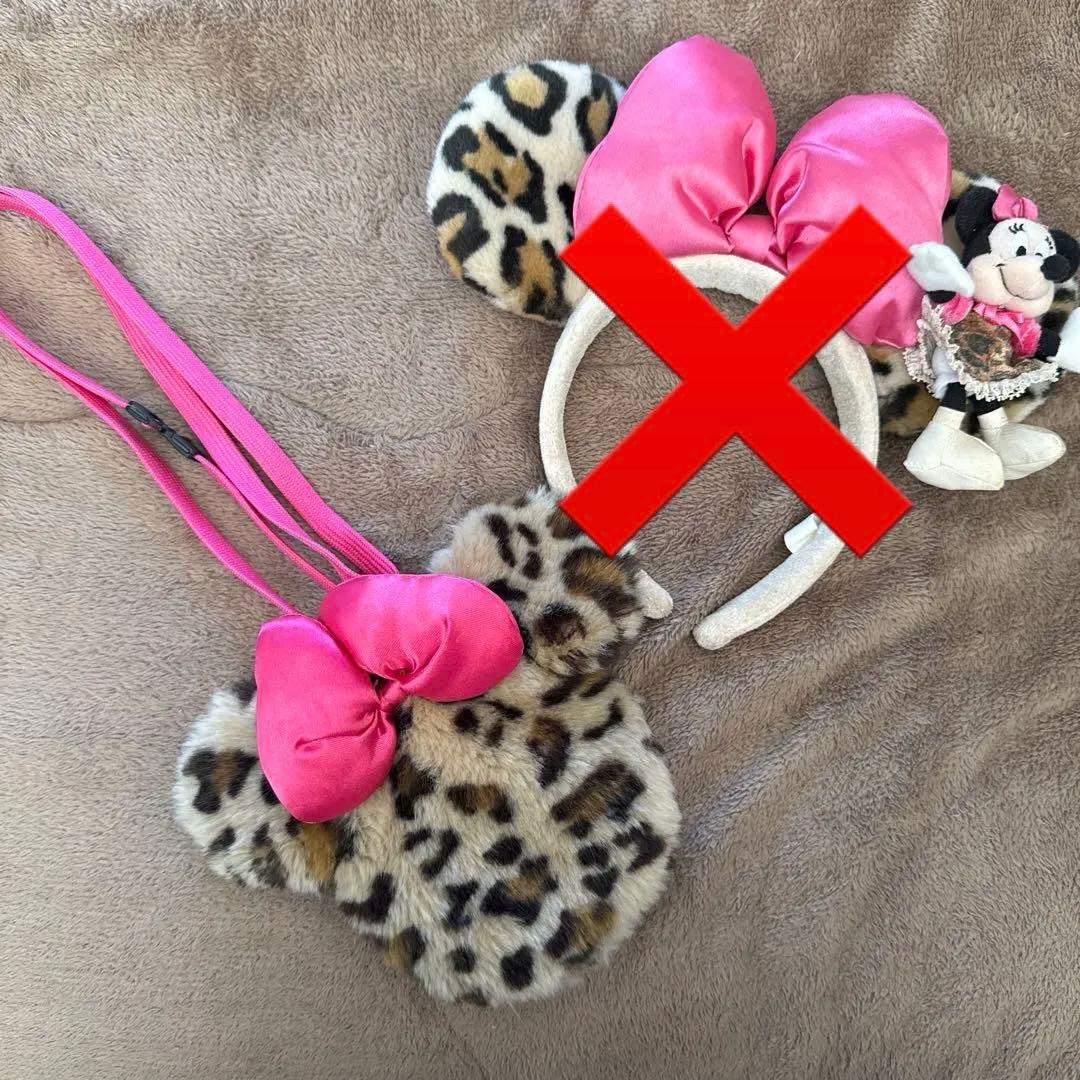 ミニーちゃん ヒョウ柄ポシェット - メルカリ