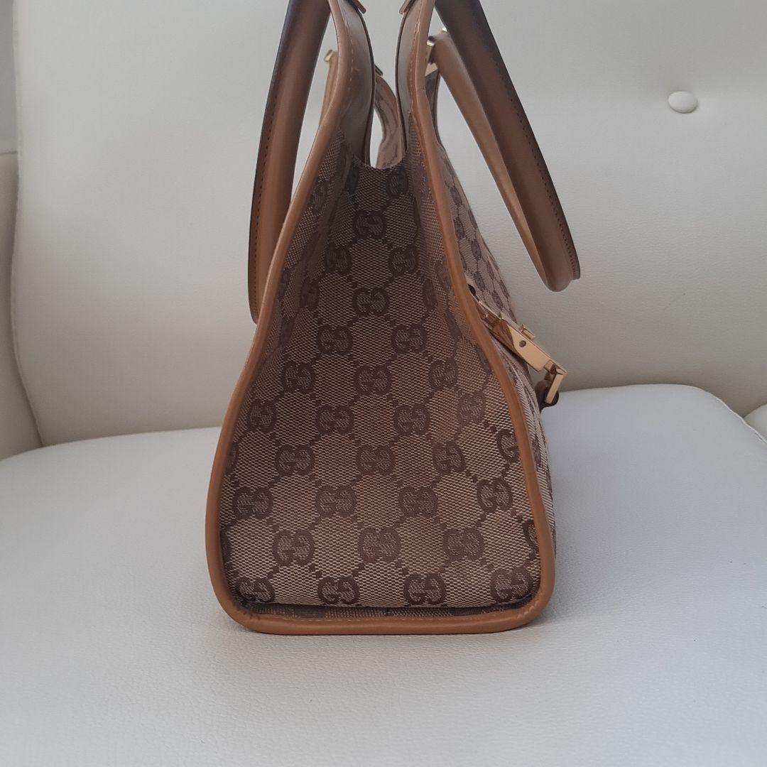 【使用感少】美品　グッチ ハンドバッグ ジャッキー ヴィンテージ ベージュ