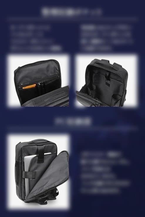 [LS LASIEM] ビジネスリュック メンズ 本革 撥水 15.6インチ