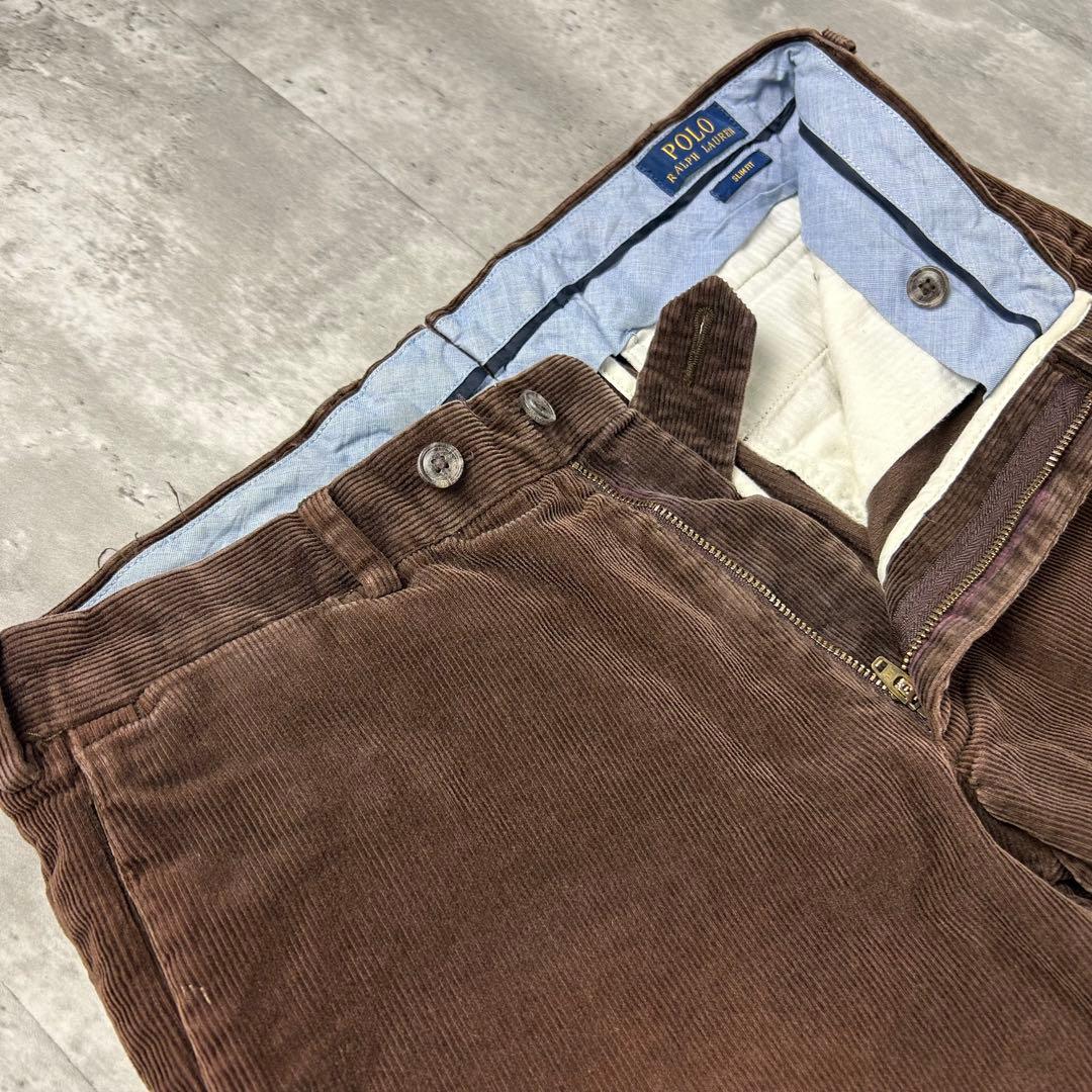 ラルフローレン ロゴタグ コーデュロイパンツ ブラウン W31 6171
