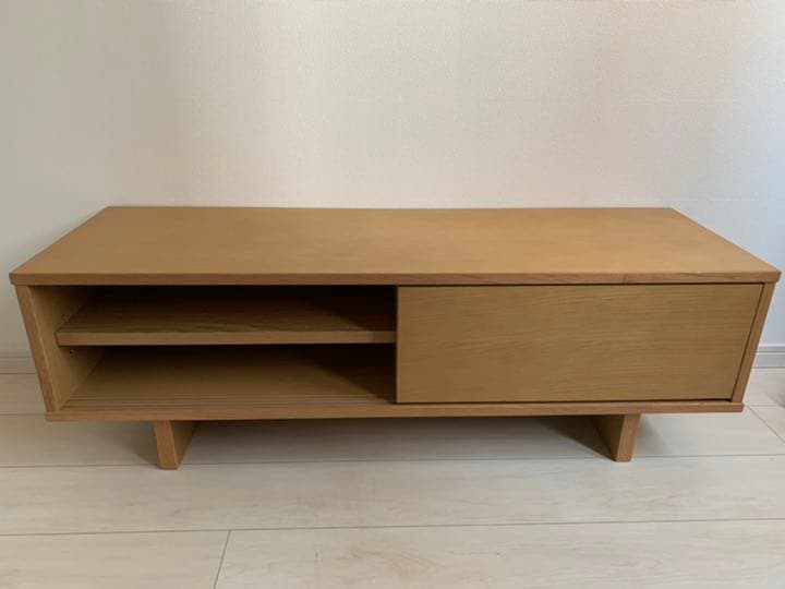 高品質 無印 オーク材 AVラック薄型 無印 オーク材AVラック薄型(引戸