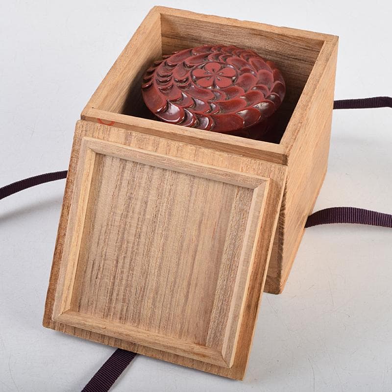 茶道具 秀円作 鎌倉彫 流水文 金輪寺棗 共箱 V R9452 - メルカリ