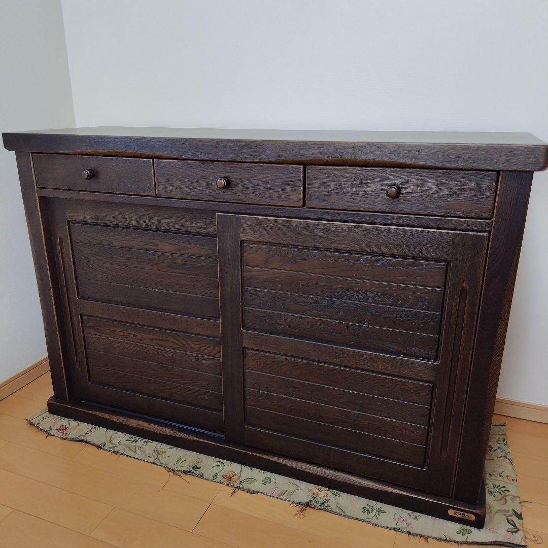 天然木 無垢 オーク材 イバタインテリア KURA (蔵)サイドボード