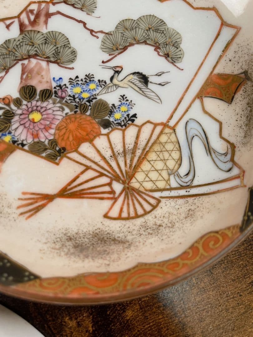 九谷焼骨董品小皿5客