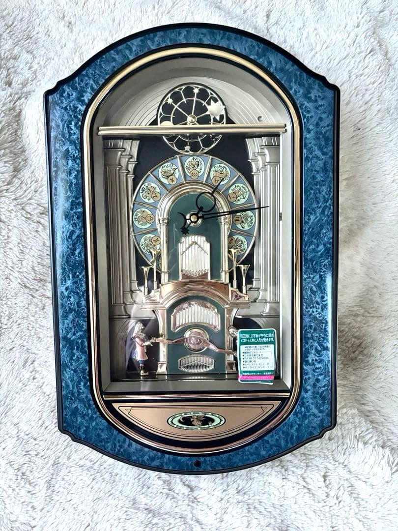 希少　美品　Small World からくり時計　4MH744RH 星座　日本製