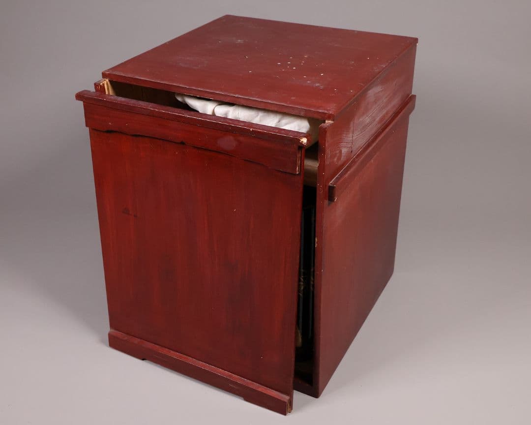 【MA806】時代 加賀蒔絵 日の出鶴 竹 金蒔絵 大盃・盃台 木製漆器 杯