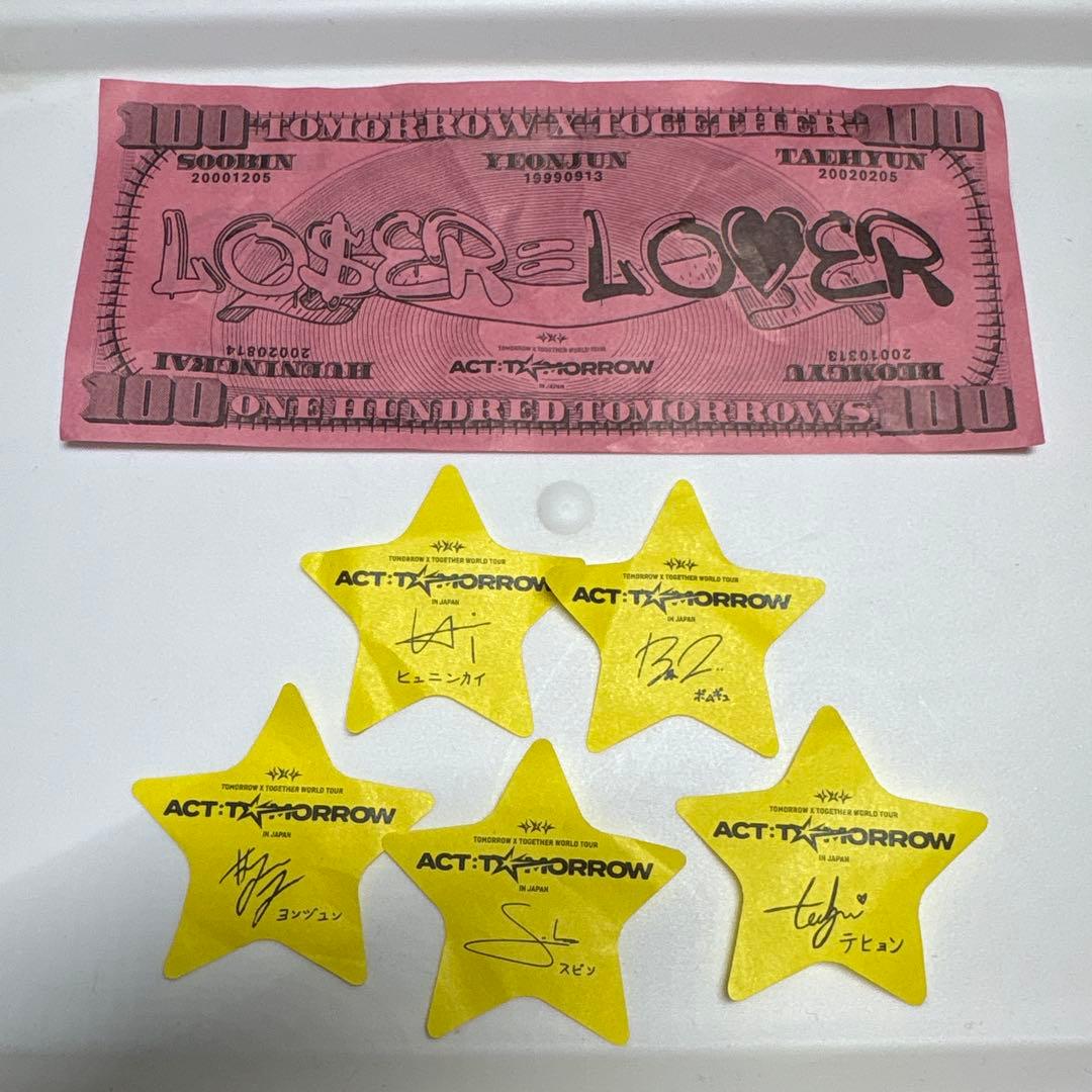 TXT プルバトゥ　バムグッ ヘアクリップ カプセルトイ ボムギュ ドル札 星