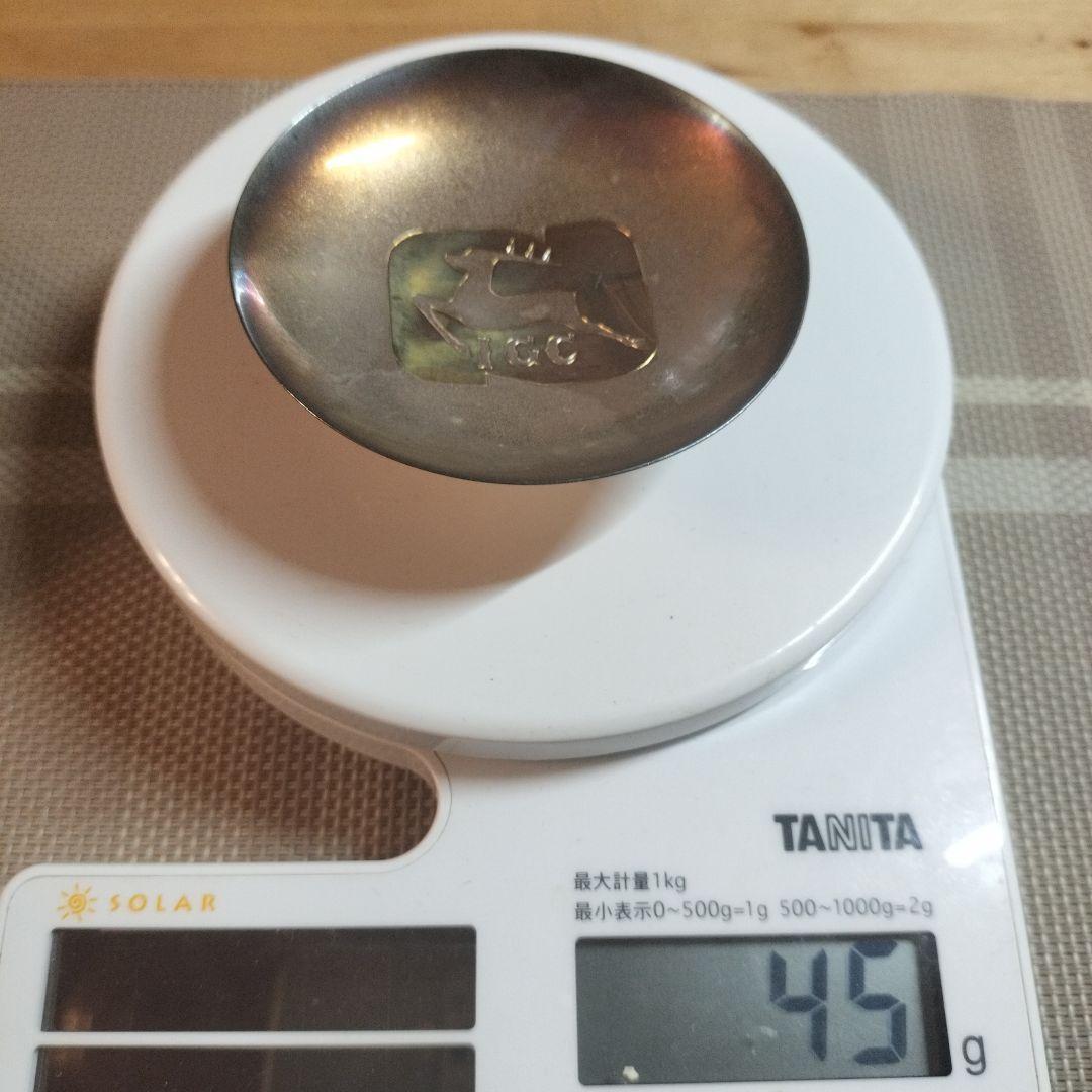 【未使用】純銀　銀杯　大阪　尚美堂造 　箱入り（春分の日盃）