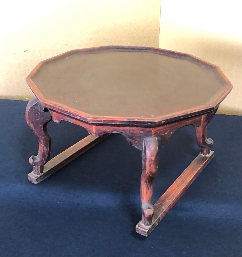 割引❗️《R》李朝 ソバン 李朝膳 十二角膳 虎足 李朝家具　250714E2