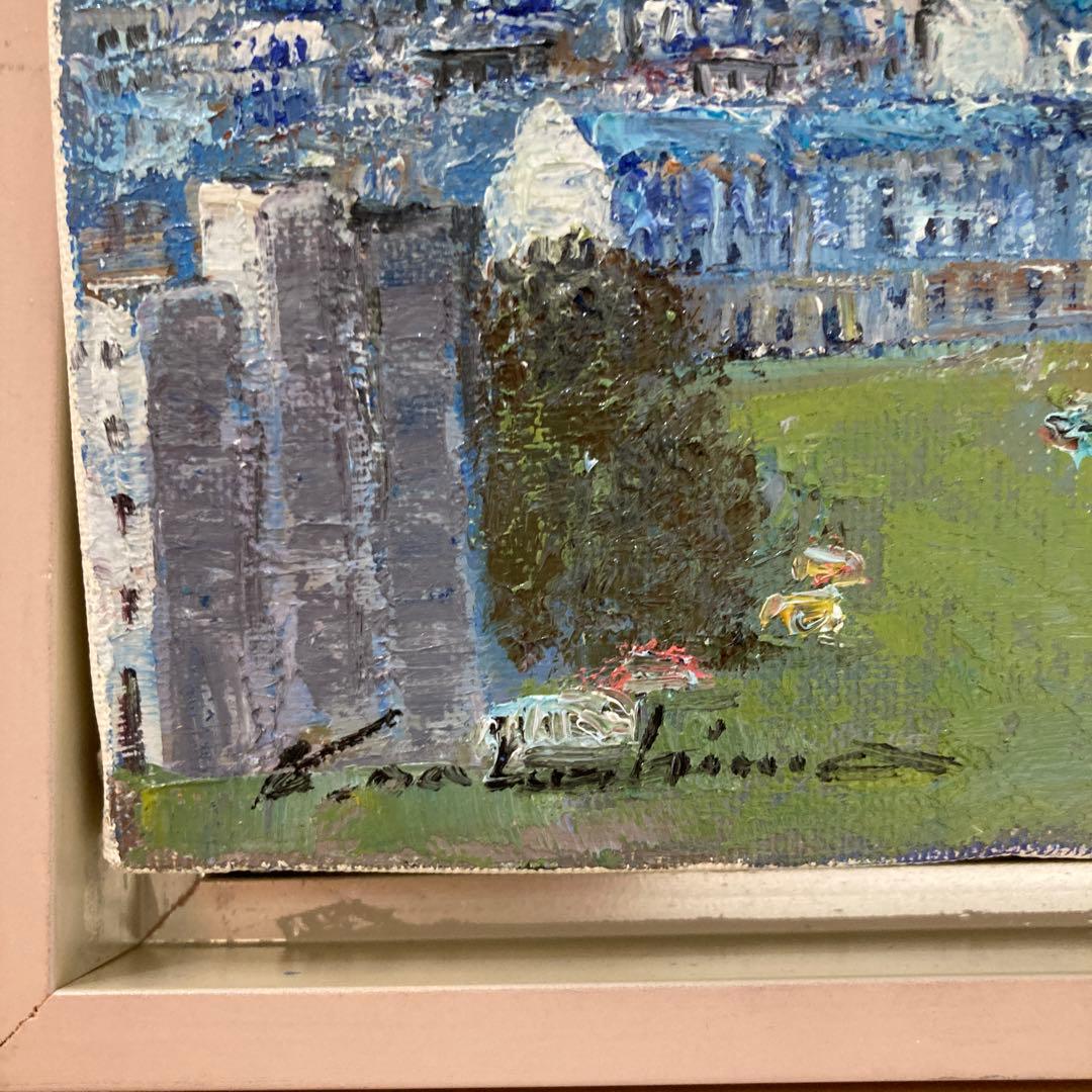 【中島晃次】油絵　ベルギー首都　ブリュッセル　中島晃次　風景画　美術品