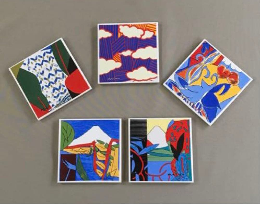 池田 満寿夫 エロスの作家 陶製コースター額 #陶製コースター額