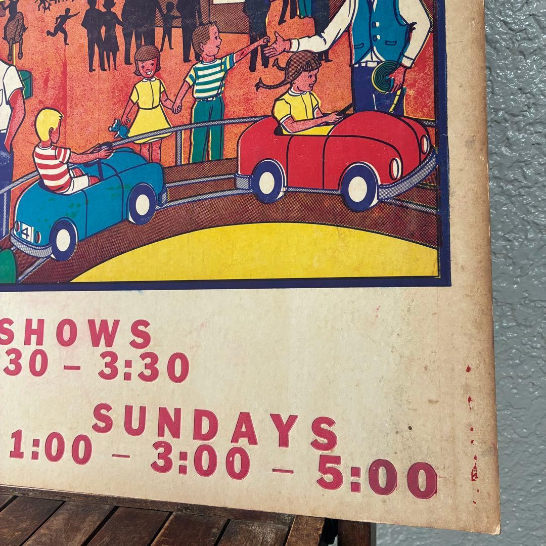 レア！BIG 50s〜アメリカアンティーク実物サーカス広告SHOWヴィンテージ