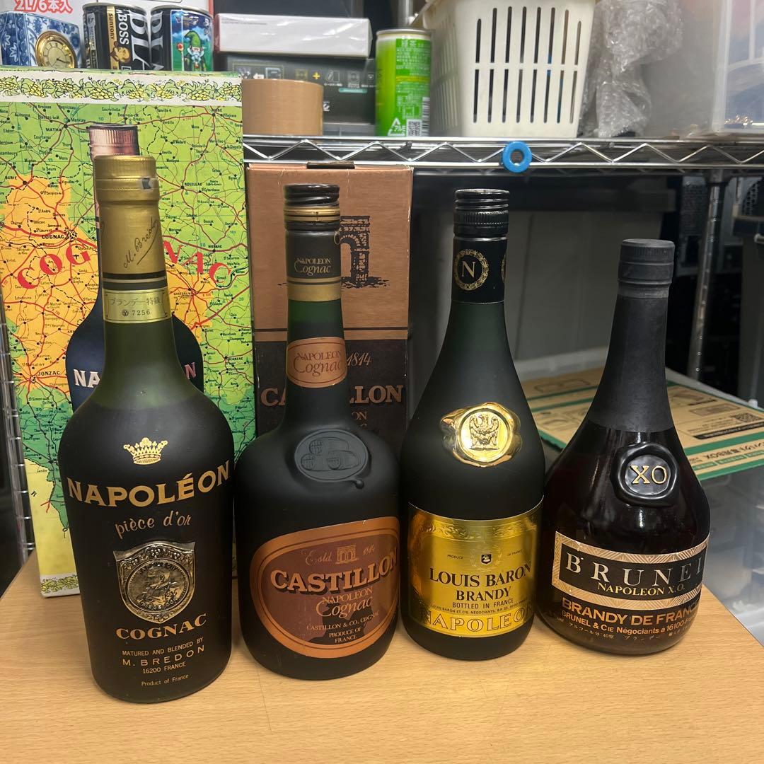 NAPOLÉONブランデー　4本 C188-15 未開封 NAPOLEON ナポレオン ブランデー 4本セット ナポレオン