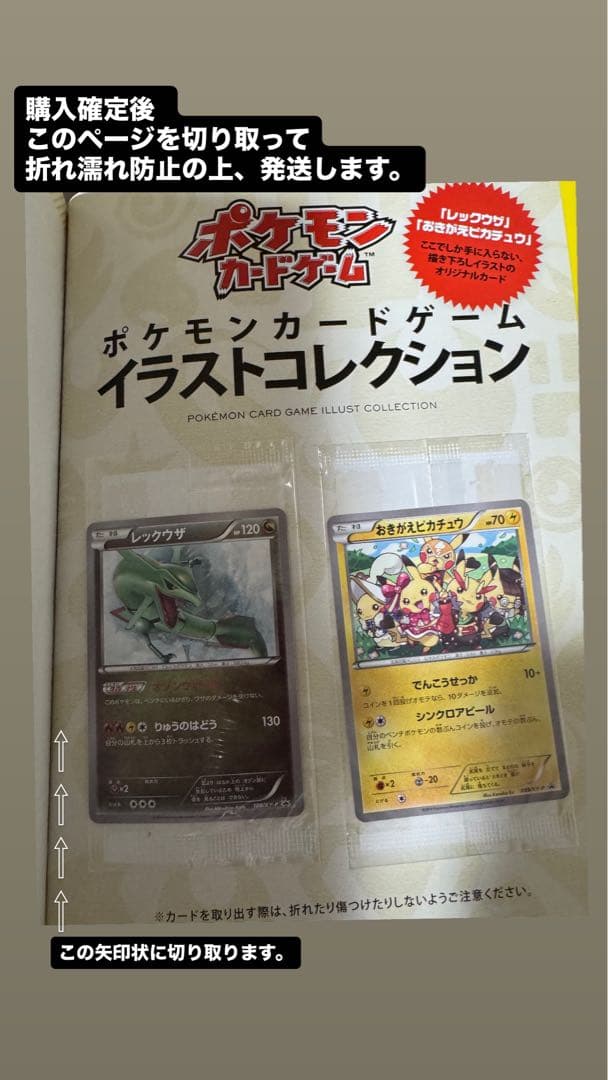 【花】ポケモンカードゲーム　おきがえピカチュウ　レックウザ　未開封　プロモ