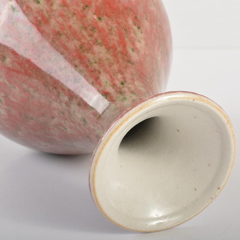 中国　缸豆紅釉　玉壺春瓶　V　R7329