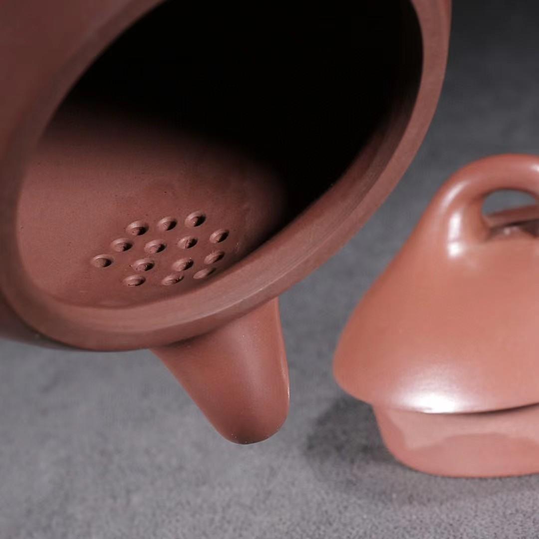 中国古美術・宜興原鉱・秦権 荊南山樵紫砂壺・赤泥急須・