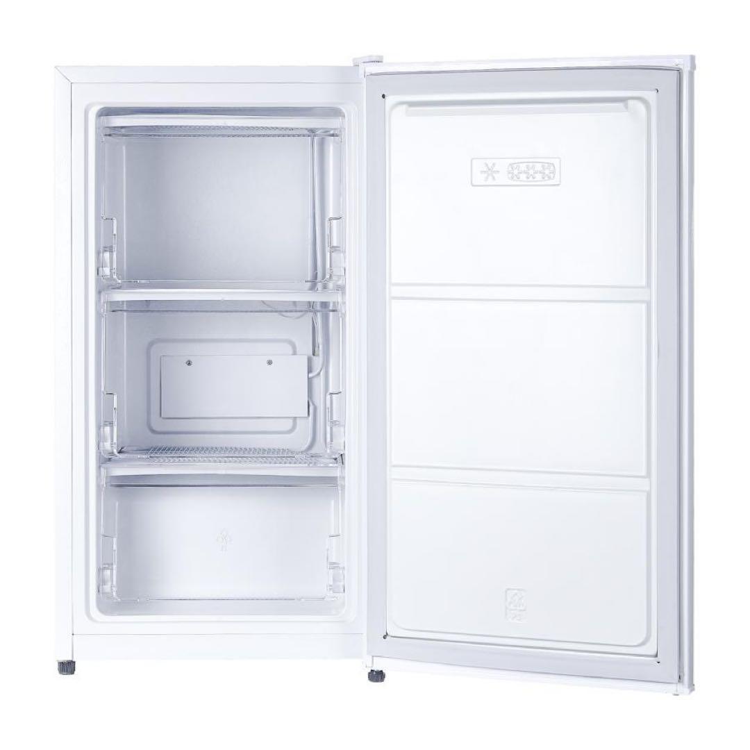 【新品】冷凍庫 60L スリム 小型 省エネ 大容量 サブ冷凍庫 温度調節 白