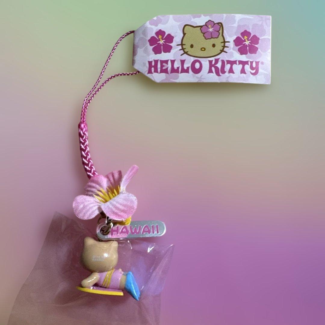 限定値下げ！！ハローキティ根付け　ハワイ限定　 日焼け　ストラップ　激レア